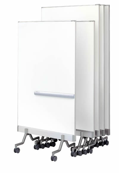 パーテーション型ホワイトボードキャスター付(サイズ：1600mm x 880mm