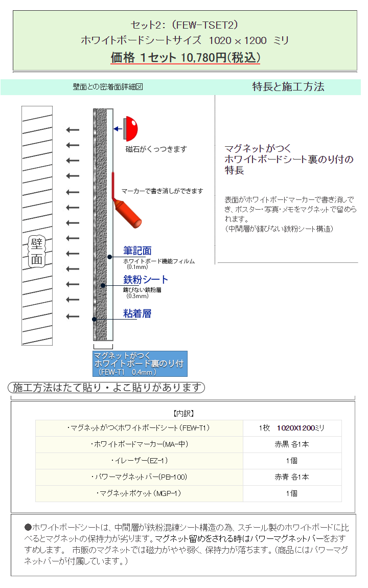 �ۥ磻�ȥܡ��ɥ����ȥ��åȡ��ޥ��ͥåȤ��Ĥ�΢�Τ��վܺ�(���֡�FEW-TSET)